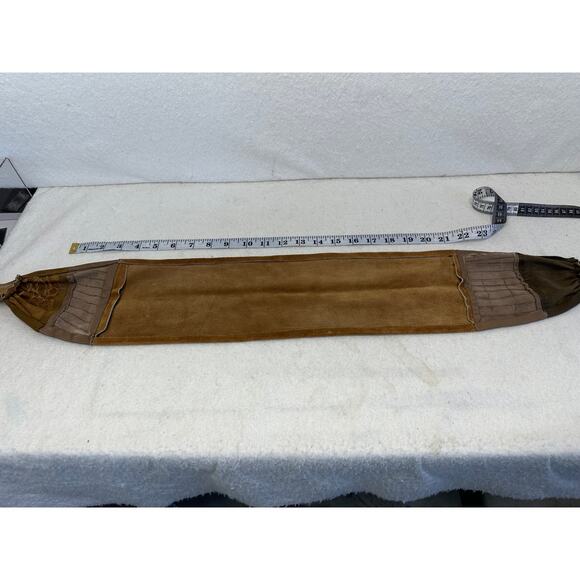 Vintage Bohochic Coastal Cowgirl Wide Suede and Leather Belt Bohemian Hippie